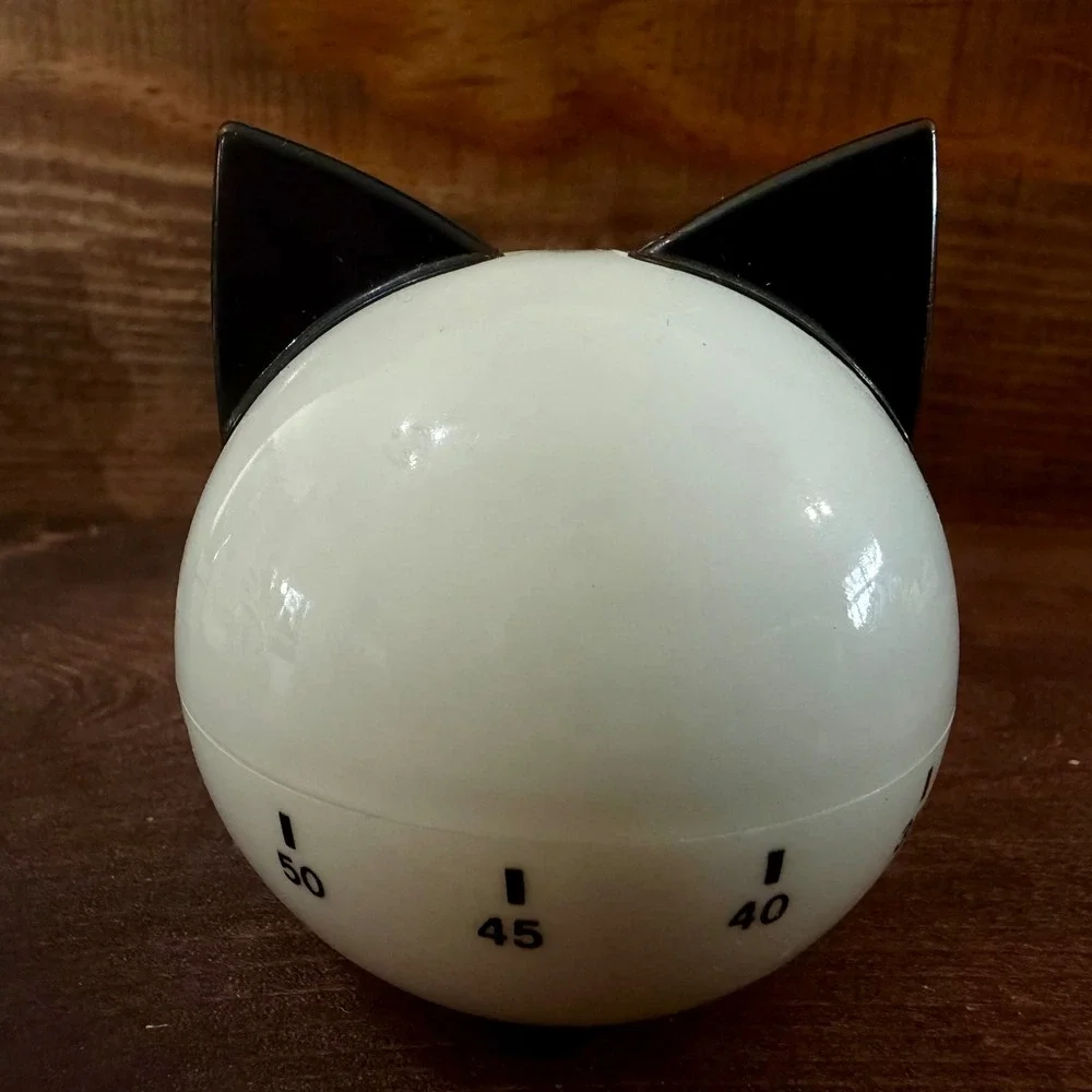 VTG 3pc Burton+Burton Chester Cat & More Salt Pepper Shakers Napkin Holder Timer
